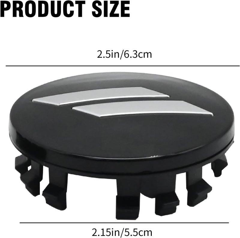 MDEOOSKY 4Pcs 6CZ27DX8AA 63mm 2.5" Wheel Center Cap Covers, Replacement for Dodge Challenger, Charger, Durango Replace 6CZ27RM8AA (Black) - Image 4